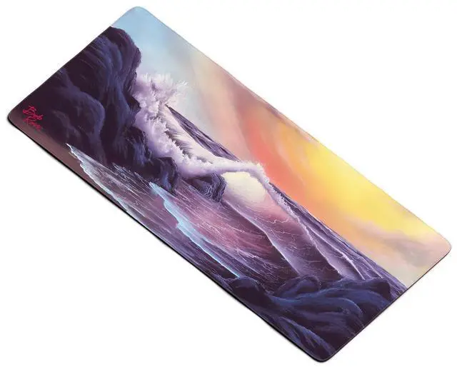 Alt view image 2 of 5 - Bob Ross Desk Mat for Desktop, Large Ergonomic Mouse Pad, Gaming Mouse Pad, Non-Slip Deskmat, Mouse Pad for Computer, Wireless Mouse, Keyboard, Mouse pad for Desk, Large Mousepad - Stormy Seas