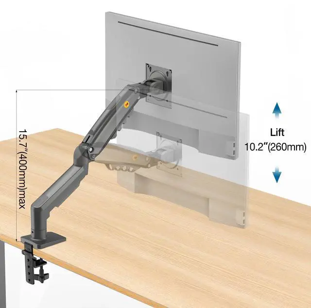 Alt view image 4 of 5 - NB North Bayou Monitor Mount,Fits 17-30" or Bigger Computer Monitors(Within 19.8lbs), Adjustable Stand with Tilt Rotation Swivel Function, Desk Mount F80