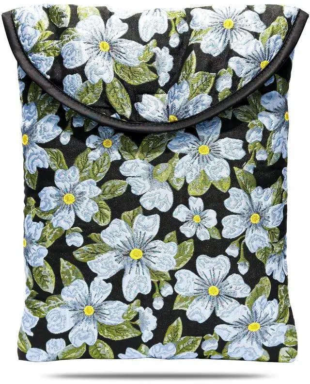 Main image of Puffy Laptop Sleeve 15-16 Inch Blue Flower, Protective Carrying Case for Men and Women, Cute Case Bag Compatible with 15 Inch and 16 Inch Laptops, for MacBook Air M2 M1, Asus/Dell Xps/Lenovo in Cover