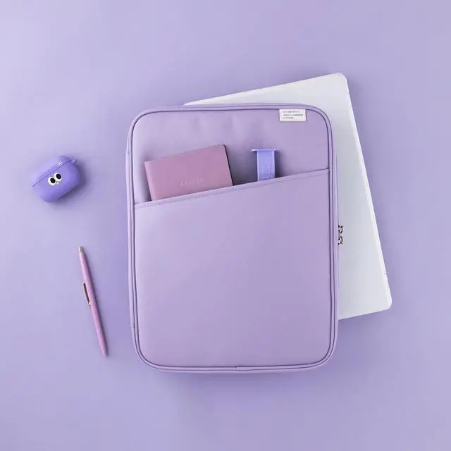 Alt view image 2 of 5 - Livework Cordura Pocket Pouch, Laptop, Tablet Pc Case Compatible with Ipad 13, Ipad Pro 12.9 Inch, Labtop and Galaxy Tab, Made in Korea (Lavender)