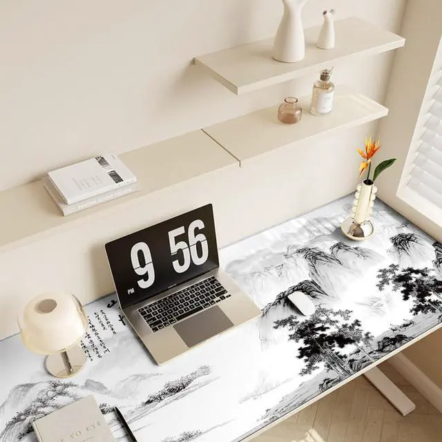 Alt view image 4 of 5 - LL-COEUR Pattern Oversized Gaming Mousepad 55.1x23.6x0.12inch, Extended Waterproof Computer Mouse Mat for Desk, Home (Landscape 2, 55.1"x23.6"x0.12")