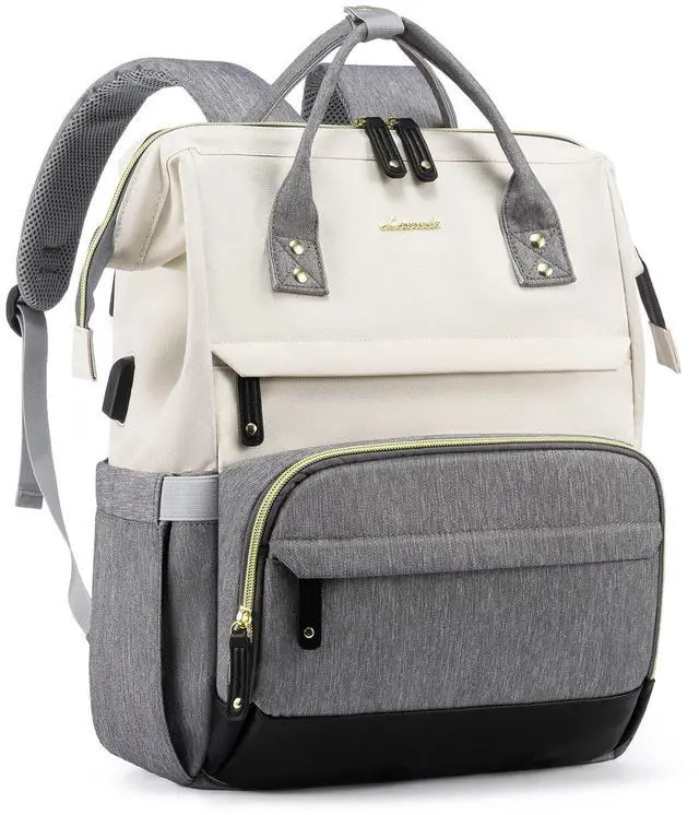 Main image of LOVEVOOK Laptop Backpack for Women, 15.6 Inch Work Business Backpacks Purse with USB Port, Large Capacity Nurse Bag College Bookbag for School, Waterproof Casual Daypack for Travel