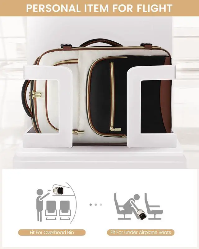 Alt view image 4 of 5 - LOVEVOOK Travel Essentials Carry on Backpack 40L Travel Backpack for Women Men,Waterproof TSA Personal Item Travels Bag Airline Flight Approved,Large Carry on Luggage Laptop Backpack with Packing Cube