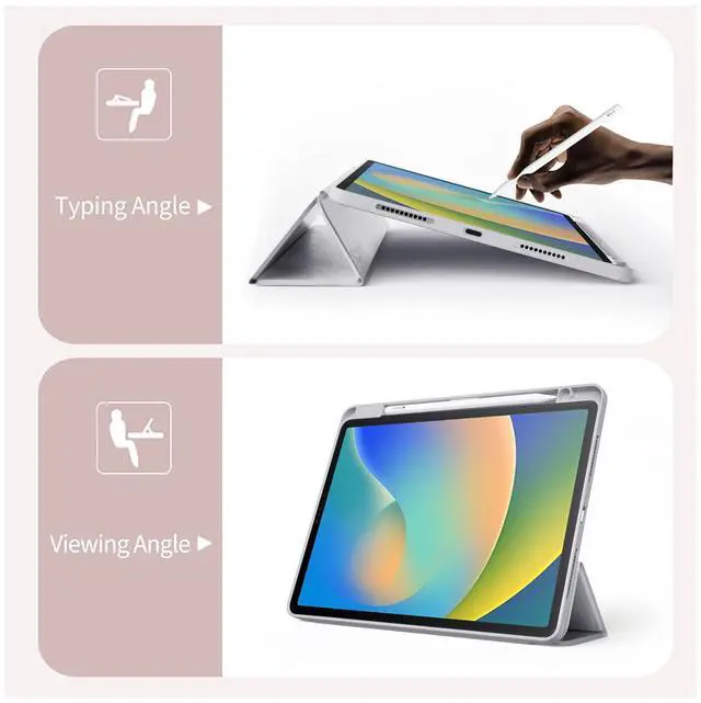 Alt view image 5 of 5 - Cute Sunflower for iPad Pro 12.9 Inch Case 5th/6th Generation 2022/2021/2020 with Pencil Holder, Foldable Leather Cover Case, Support Auto Sleep Wake