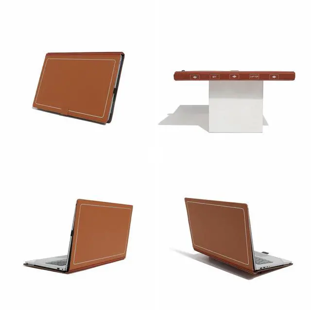 Alt view image 5 of 5 - Shellman Protective Case Cover for MacBook Pro 16 Inch M3 & M2 & M1 Pro/Max A2780 A2485,Multi-Angle Adjustable Laptop Stand with Heat-Vent,Brown