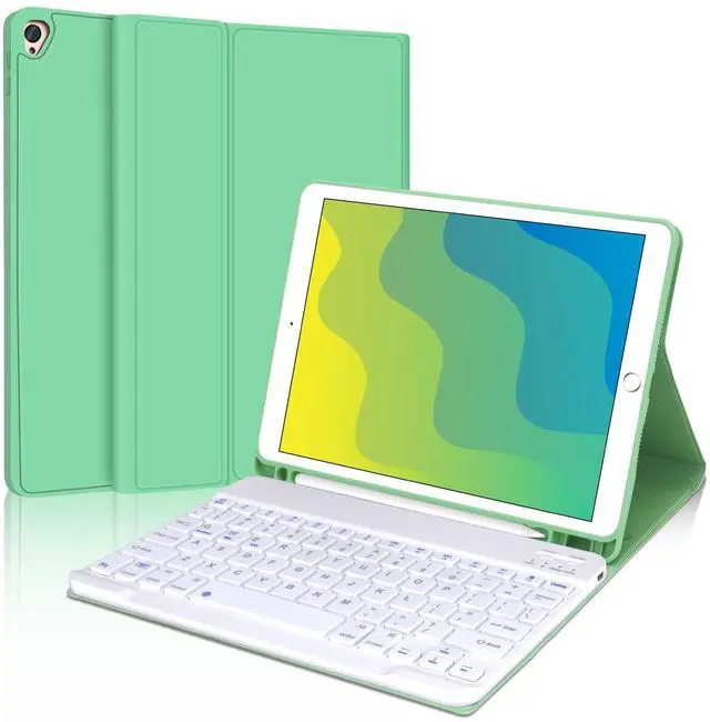 Main image of Keyboard Case for iPad 9th/8th/7th Generation 10.2 Inch, Magnetic Detachable Wireless Keyboard-Support 3 System, Folio Full Protection Case with Pencil Holder for iPad Pro 10.5"/iPad Air 3rd Gen