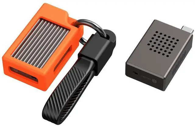 Main image of Qwiizlab M.2 NVMe SSD Enclosure with Metal Heat Sink, 10Gbps USB-C 3.2 UASP, Supports 2230 Form Factor PCIe M Key up to 2TB, SSD Not Included, Orange