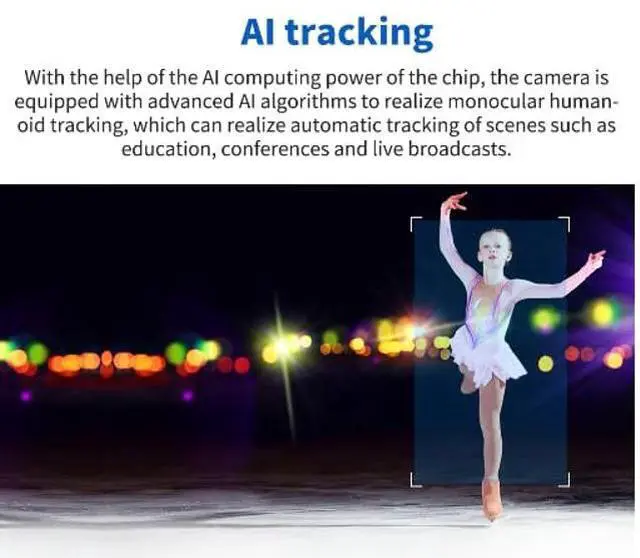 Alt view image 5 of 5 - Runpu Studio PTZ Camera - 30X Optical Zoom, HD1080P 60fps, AI Auto Tracking, HDMI LAN USB, Events Sports Podcast Camera, Live Streaming - RP-HD66A-30N