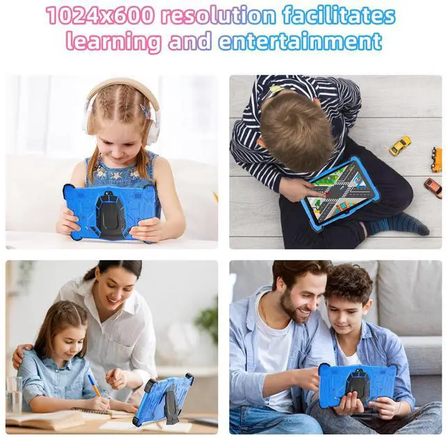 Alt view image 5 of 5 - Semeakoko Kids Tablet,7 Inch Android 14 Tablet, for Kids,Octa-Core,10GB RAM+64GB, WiFi6,Bluetooth 5.0,Parental Controls,Shockproof Case,iWawa Play,Google Kids Space,Gift for Kids-Blue