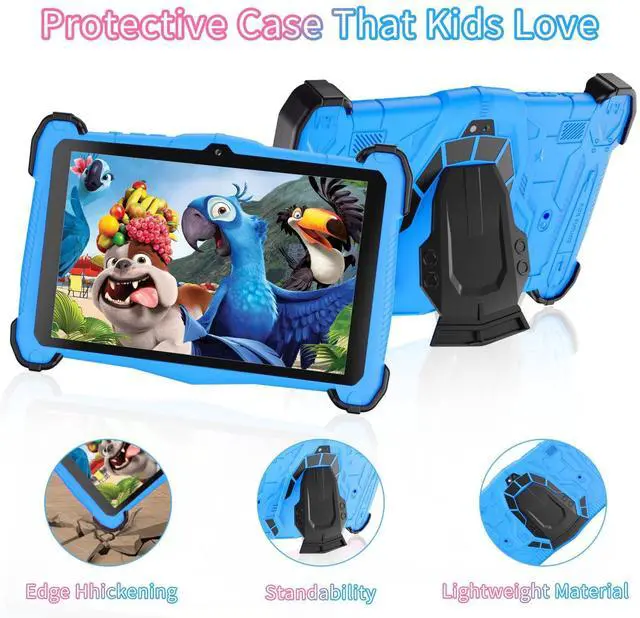 Alt view image 3 of 5 - Semeakoko Kids Tablet,7 Inch Android 14 Tablet, for Kids,Octa-Core,10GB RAM+64GB, WiFi6,Bluetooth 5.0,Parental Controls,Shockproof Case,iWawa Play,Google Kids Space,Gift for Kids-Blue