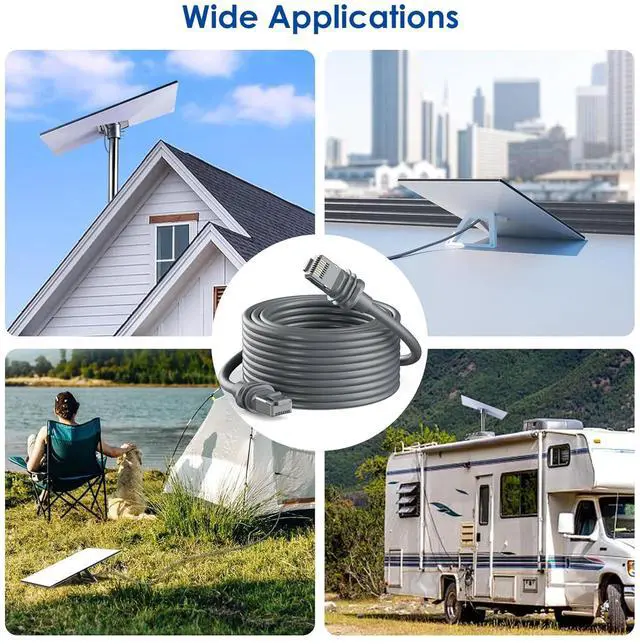 Alt view image 5 of 5 - SEMTION Starlink Gen 3 Cable 150FT/46M Replace Extension Cable for Starlink Standard Actuated Gen 3 and Starlink Rectangular Satellite V3