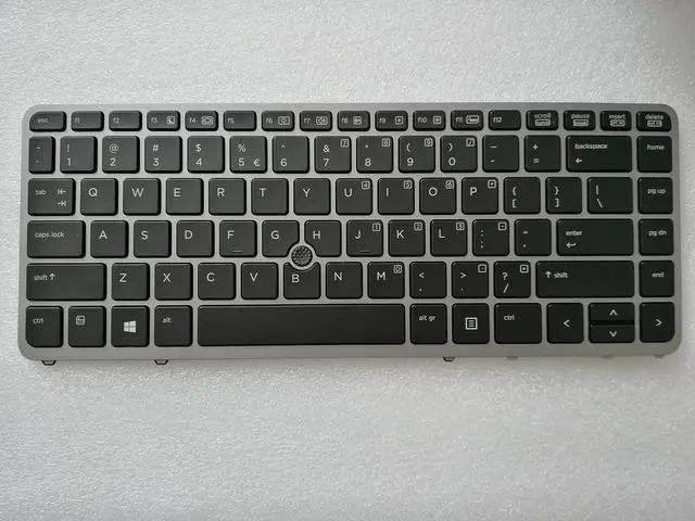 Alt view image 2 of 5 - SOUTHERNINTL Repalcement for HP EliteBook 745 840 850 G1 G2 US Keyboard with Silver Frame & Mouse Point with Backlight 776475-001 762758-001 776475-B31