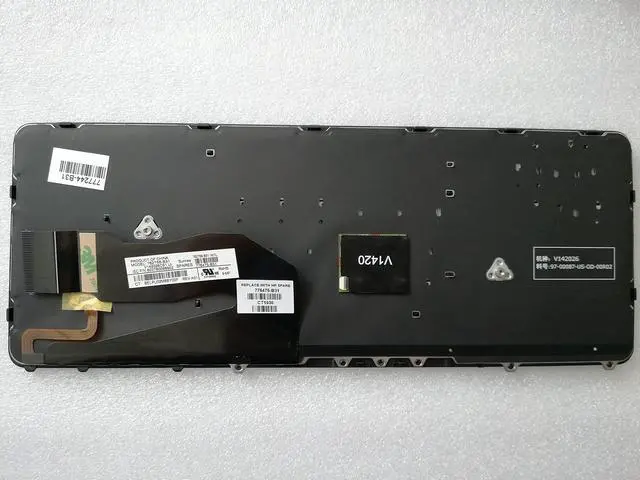 Alt view image 5 of 5 - SOUTHERNINTL Repalcement for HP EliteBook 745 840 850 G1 G2 US Keyboard with Silver Frame & Mouse Point with Backlight 776475-001 762758-001 776475-B31