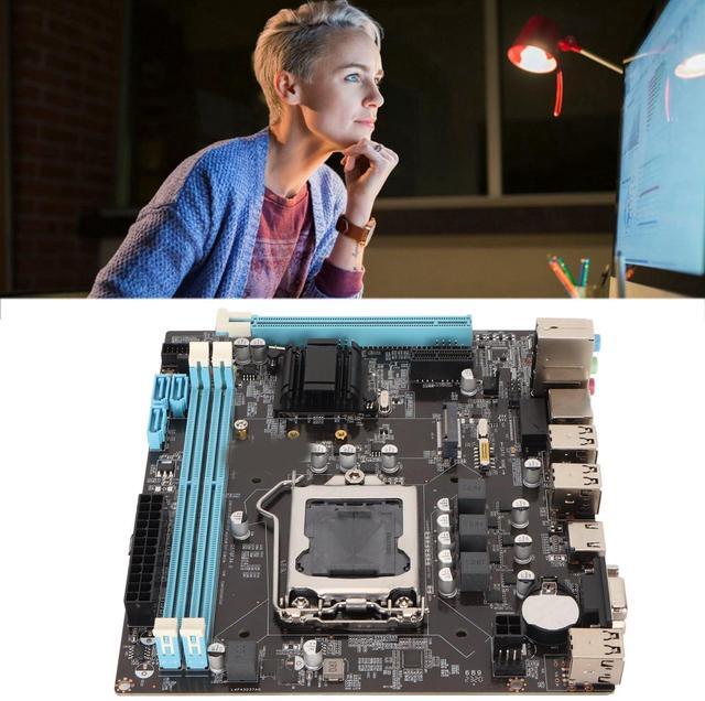 Alt view image 4 of 5 - LGA 1155 CPU Socket Desktop Motherboard, H61 ATX 2 x 8GB DDR3 Computer Mining Mainboard, NVME M.2 VGA HD Multimedia Interface 6 USB2.0 3 SATA2.0 ITX Motherboard
