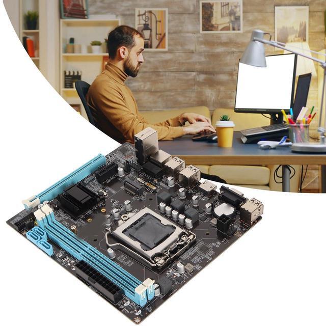 Alt view image 5 of 5 - LGA 1155 CPU Socket Desktop Motherboard, H61 ATX 2 x 8GB DDR3 Computer Mining Mainboard, NVME M.2 VGA HD Multimedia Interface 6 USB2.0 3 SATA2.0 ITX Motherboard