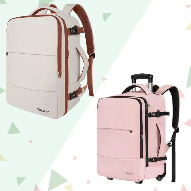 Main image of Taygeer Backpack for Women, 35l Travel Laptop Backpack Carry On Luggage, Airline Approved Personal Item Bag,Large Wheeled Backpack Carry on Luggage, Overnight Work Suitcase Bag Roller Backpack