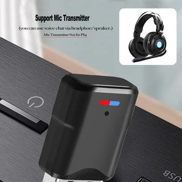 Alt view image 5 of 5 - Bluetooth Audio Adapter for PS 5 - Uberwith Bluetooth Dongle 5.0 Adapter for PS 5/4/Windows 10/8/7/XP Compatible with Airpods, Headset, Speaker - USB Bluetooth 5.0 Dongle
