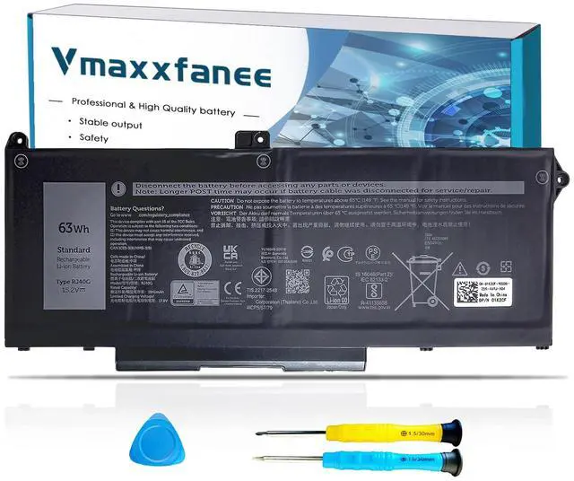 Main image of Vmaxxfanee RJ40G 63Wh Battery Replacement for Dell Latitude 14 5420 Latitude 15 5520 Precision 15 3560 Series Laptop 01K2CF 075X16 WY9DX P104F P104F001 P137G P137G001 0M3KCN 0WK3F1 L73965-271