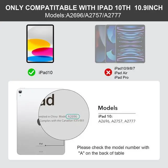 Alt view image 2 of 5 - WINCHKING Backlit Keyboard Case for iPad A16 2025 11th/10th 2022 Generation (11-inch/10.9),7-Color Backlit,Detachable Wireless Keyboard with Bulit-in Pencil Holder Multi-Angle Protective Cover(Black)