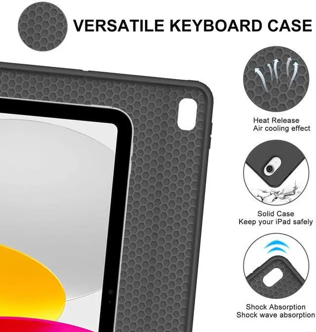 Alt view image 5 of 5 - WINCHKING Backlit Keyboard Case for iPad A16 2025 11th/10th 2022 Generation (11-inch/10.9),7-Color Backlit,Detachable Wireless Keyboard with Bulit-in Pencil Holder Multi-Angle Protective Cover(Black)
