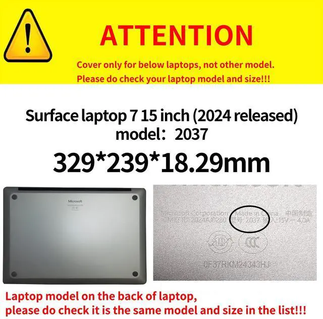 Alt view image 2 of 5 - Laptop Case for Microsoft Surface Laptop 7 15" (2024 Released), Detachable Notebook Sleeve, Computer Bag Protective Cover PU Shell with Heat Dissipation Hole (Wine)