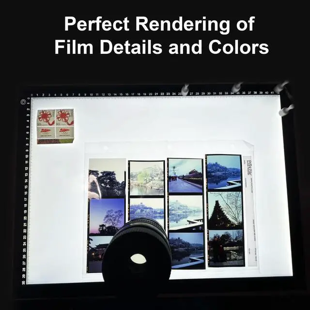 Alt view image 2 of 5 - YCCLDIPL A3 Slide Viewer |Film Negatives & Old Slides Scanning Light Box | Light Pad Backlight | Negative Viewer | Hands-Free Ultra-Thin Ultimate Brightness (Includes USB Adapter) - Black