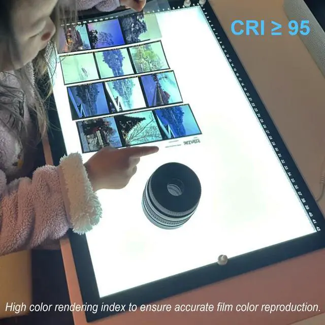 Alt view image 3 of 5 - YCCLDIPL A3 Slide Viewer |Film Negatives & Old Slides Scanning Light Box | Light Pad Backlight | Negative Viewer | Hands-Free Ultra-Thin Ultimate Brightness (Includes USB Adapter) - Black