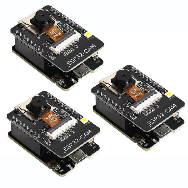 Main image of YEJMKJ 3pcs ESP32 CAM Development Board with 8MP OV2640 Camera Module, ESP32-CAM WiFi Bluetooth Module ESP32-CAM-MB Micro USB to Serial Port with TF Card Slot for Arduino for Raspberry Pi