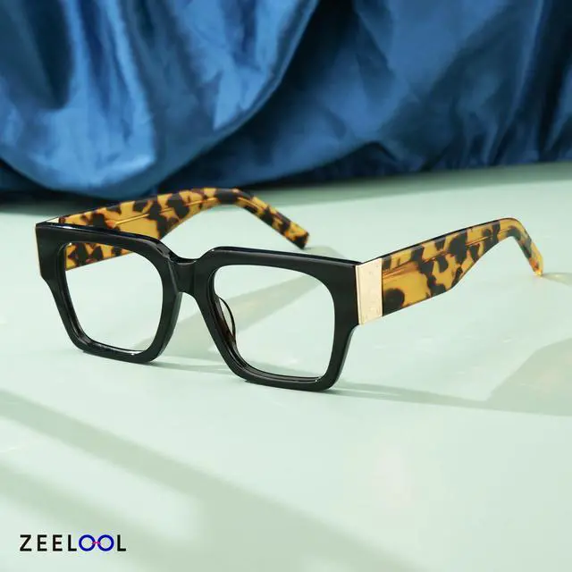 Alt view image 3 of 5 - Zeelool Retro Square Blue Light Blocking Glasses for Men Computer glasses Dedee ZJGX535555-01 Black