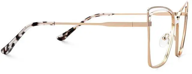 Alt view image 5 of 5 - Zeelool Butterfly Glasses Metal Eyewear for Women Blue Light Blocking Glasses Anti Eyestrain Glasses ZJGM139501-03 Gold