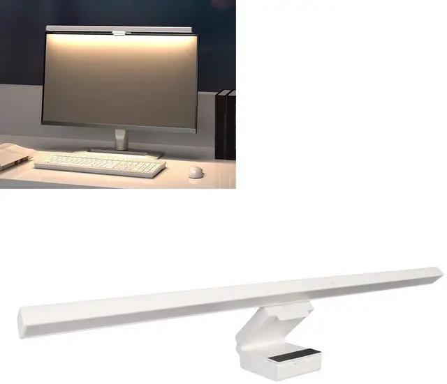 Alt view image 2 of 5 - Zunate LED Screen Light Bar with Touch Control, Dimmable Computer Monitor Lamp, 3 Switchable Modes for Eye Care, Ideal for Desk, Office, Home Gaming (White)