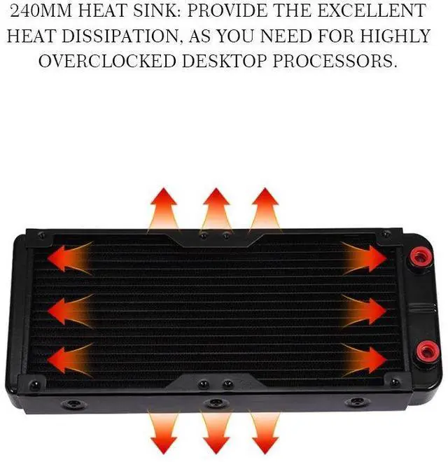 Alt view image 2 of 5 - DIY Liquid CPU Cooler Kit 120/240mm Heat Sink CPU Water Block Pump Reservoir LED Fan Compputer Water Cooling Kit Liquid CPU Cooler Kit