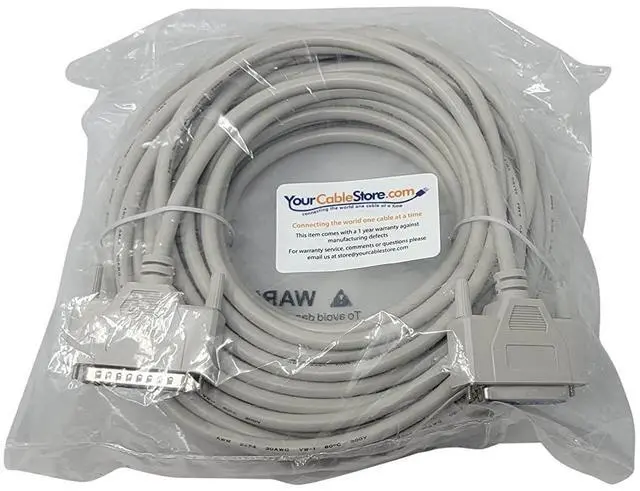 Alt view image 2 of 5 - Your Cable Store 50 Foot DB25 25 Pin Serial Port Cable Male to Female RS232