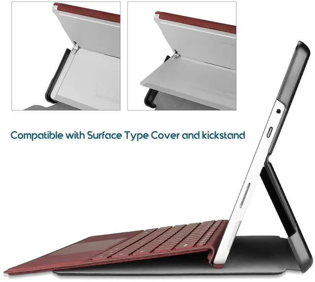 Alt view image 4 of 5 - ProCase Protective Case Bundle with Tempered Glass Privacy Screen Protector for Surface Go 3 2021 / Surface Go 2 2020 / Surface Go 2018