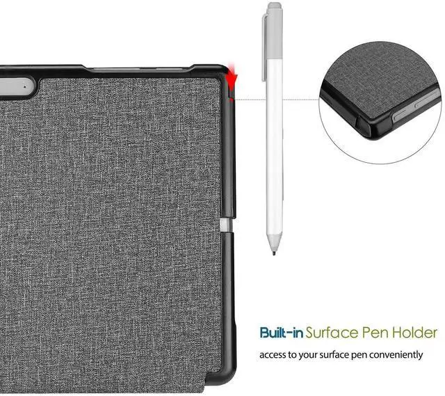 Alt view image 5 of 5 - ProCase Protective Case Bundle with Tempered Glass Privacy Screen Protector for Surface Go 3 2021 / Surface Go 2 2020 / Surface Go 2018