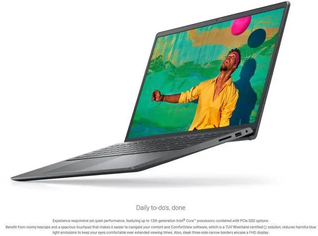 Alt view image 5 of 5 - DELL 2023 Inspiron 15 3000 Business Laptop, 15.6"" FHD Display, 12th Gen Intel Core i7-1255U,Windows 11 Home, 32GB DDR4 RAM, 1TB PCIe SSD, WiFi 6, Long Battery Life, Carbon Black