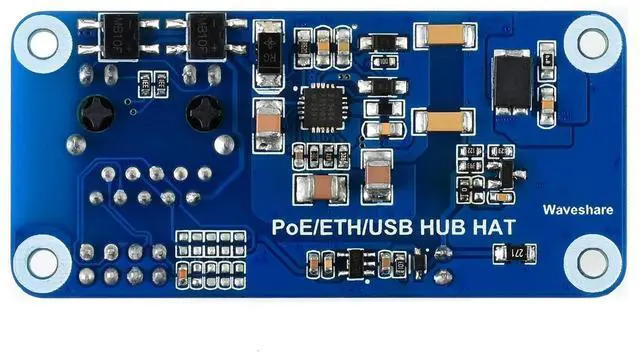 Alt view image 2 of 5 - Waveshare PoE Ethernet/USB HUB HAT, Compatible with Raspberry Pi Zero/Zero W/4B/3B/3B+, 3X USB 2.0 Ports, 802.3af-Compliant