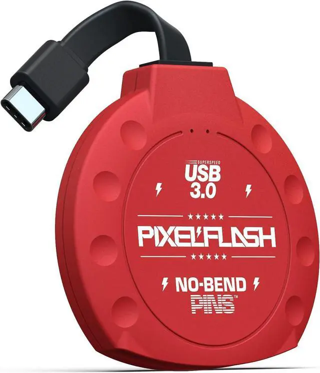 Alt view image 5 of 5 - PixelFlash CF Card Reader USB C (Red) - Compact Flash Memory Card Reader with Cabled Type-C USB 3.1, 5GB/s File Transfer, No-Bend Pins Technology, Supports UDMA-7, Anti-Slip & Anti-Scratch Exterior