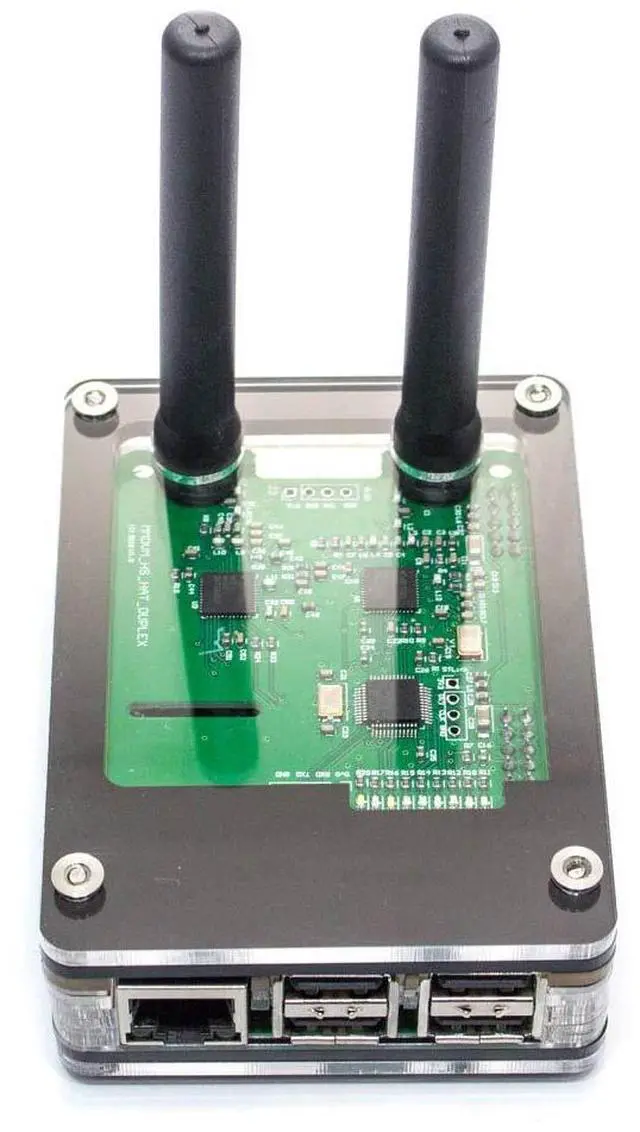 Main image of Duplex MMDVM & Raspberry Pi4 & 3B+ | Room for 0.96" Screen | Zebra DRPi-1S (Black Ice)