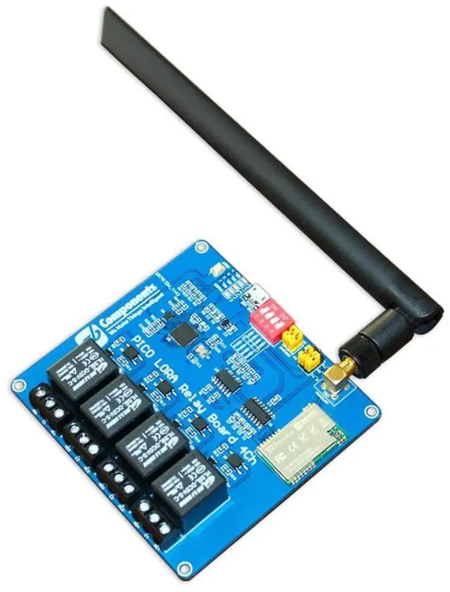 Alt view image 2 of 5 - GatePi 4 Channel - LoRa Based Relay Board 4 Channel Relay with LoRa Module Based on Raspberry Pi 2040 Smart Data Transmission LoRa Module, Transmission up to 5 KM (915MHz)