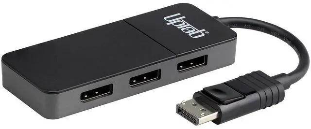 Main image of 3-Port DisplayPort 1.4 MST Hub, Triple Monitor Splitter 4K HDR Adapter, DP to 3X DisplayPort Multi-Monitor Adapter for Windows PC and Laptops