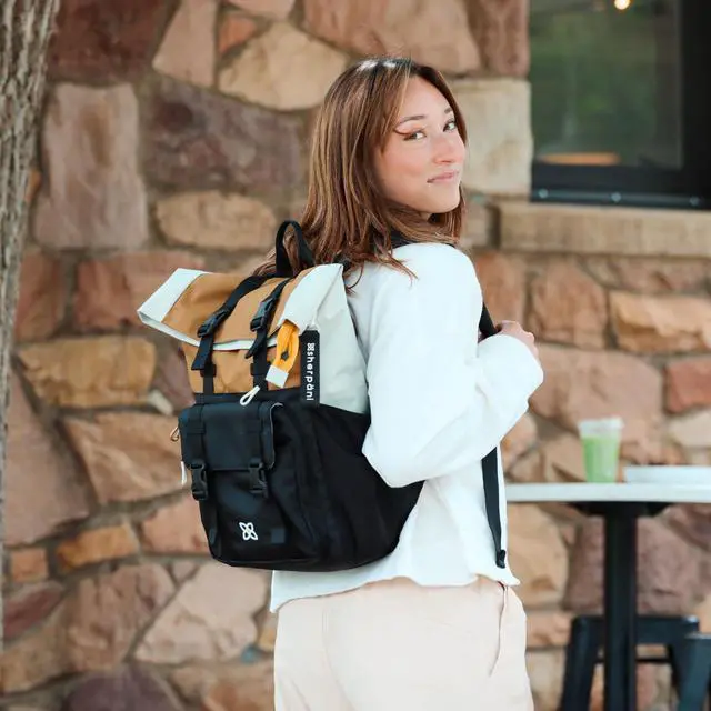 Alt view image 5 of 5 - Sherpani Sedona, Travel Backpack Purse, Laptop Backpack, Recycled Nylon Backpack, Fits 15 Inch Laptop (Elmwood)