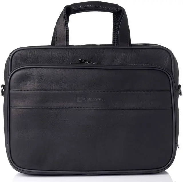 Main image of Alpine Swiss Messenger Bag Colombian Leather 15.6 Laptop Briefcase Portfolio