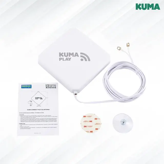 Alt view image 4 of 5 - KUMA Play 5G Antenna External for CPE Router Modem Gateway Mobile Cell Hotspot - 2x2 High Gain MiMo Cellular LTE 4G Antenna Indoor for Home Office Cafe - T-Mobile AT&T Verizon & More - SMA Connectors