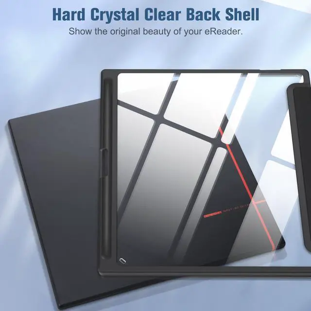 Alt view image 3 of 5 - Fintie Case for 10.3" BOOX Note Air3 C/Note Air 3 B/W E Ink Tablet ePaper 2023 - Black Lightweight Book Folio Lightweight Case + Trifold Composition Hybrid Slim Cover with Clear Transparent Back Shell