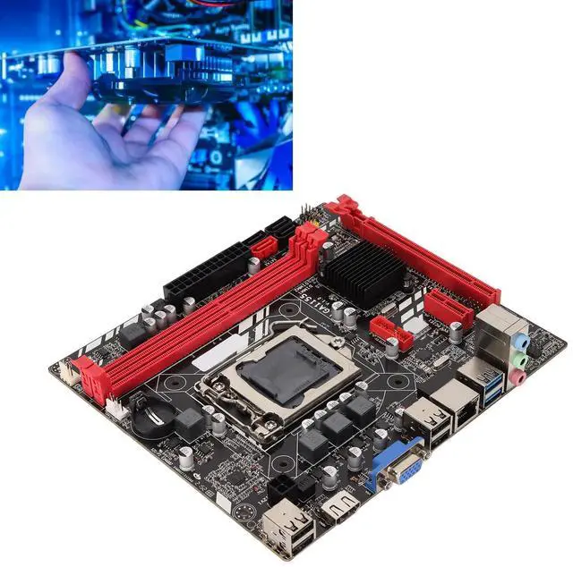 Alt view image 5 of 5 - Acogedor LGA 1155 Motherboard, DDR3 Computer Motherboard Support for Core i7 i5 i3, withDual Channels DDR3 RAM, 100M Network Interface, Gaming Motherboard
