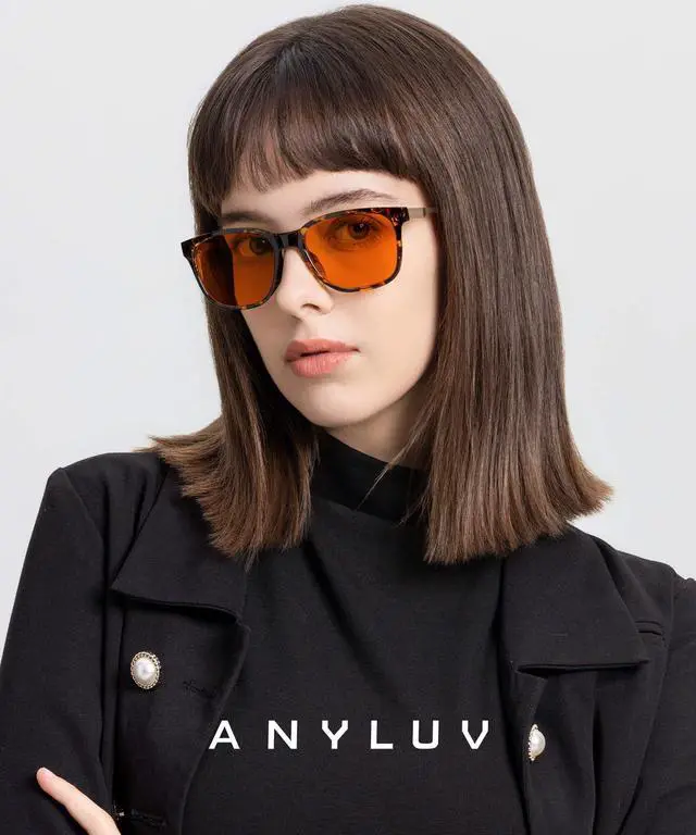 Alt view image 2 of 5 - ANYLUV Blue Light Glasses for Men, Computer Gaming Glasses men, Stylish Anti Eyestrain Blue Light Blocking Glasses Men