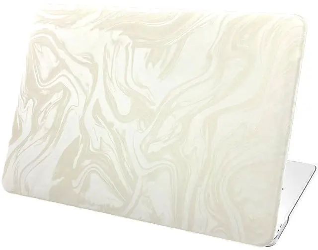 Main image of BaayCerrie Velvet White Ripple Design for MacBook Pro 13 inch Case A2338 A2289 A2251 A2159 A1989 A1708 A1706 (2024-2016)
