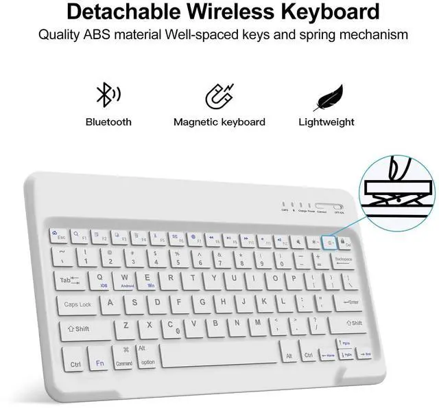 Alt view image 3 of 5 - BORIYUAN iPad Air 13 inch Case Keyboard (M3 2025 / M2 2024), Detachable Bluetooth Keyboard, Auto Sleep/Wake, Long Battery Life, Slim Cover with Pencil Holder for iPad 12.9 6th/5th/4th/3rd - Lavender