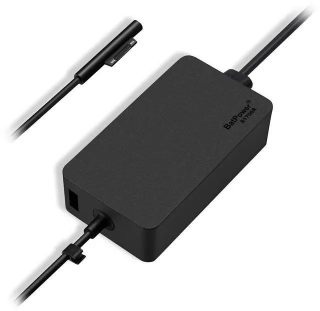 Main image of BatPower 15V 4A Surface Charger 65W Compatible with Microsoft Surface Book Laptop Surface Pro X 7 6 5 4 3 Go Tablet 1706 Power Supply Ac Adapter Cord, 5V 1A USB Charge for Tablet and Smartphone
